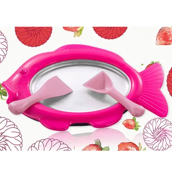 

New Babys Cartoon Mini Ice Machine Maker Self-made Fried Ice Yogurt Machine Children Household DIY Ice Cream Machine Plate Gift