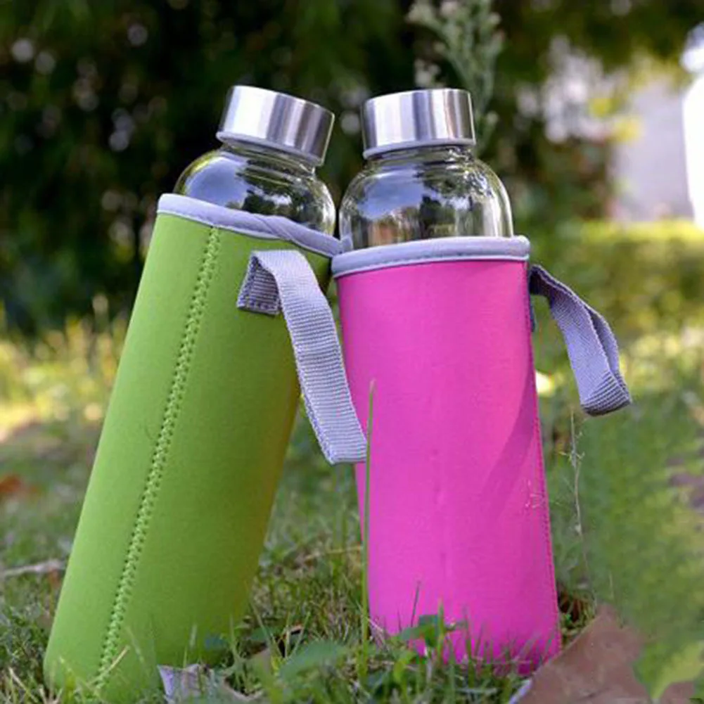 2pcs Soft Neoprene Water Bottle Cover Bag Sport Camping Hike Running