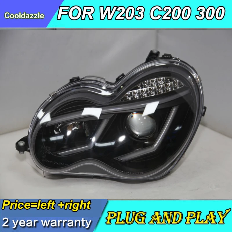 Для Mercedes Benz 2000 2007 года W203 C63 C200 C230 C280 C300 светодиодный фонарь ангельские глазки