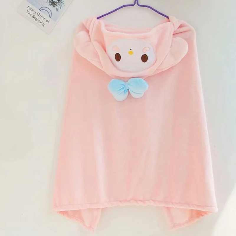 

1 pc lovely plush toy cartoon my melody pudding cinnamoroll dog soft cloak warm blanket birthday Christmas gift