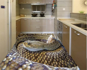 

beibehang Creative high fashion classic wallpaper stereo 3d flooring scary snake interior painting papel de parede papier peint