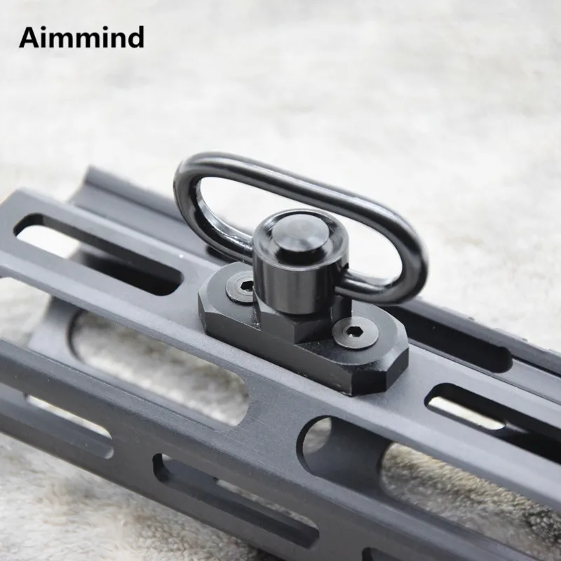 

M-lok QD Sling Mount Sling Swivel 1.25 Inch Adapter Attachment for M lok Rail Button Quick Detach Release QD Sling Swivel Scope