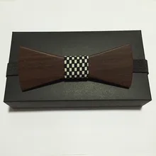 Роскошные деревянные галстук-бабочка Модные мужские деревянные бабочкой свадебные галстуки для большой партии