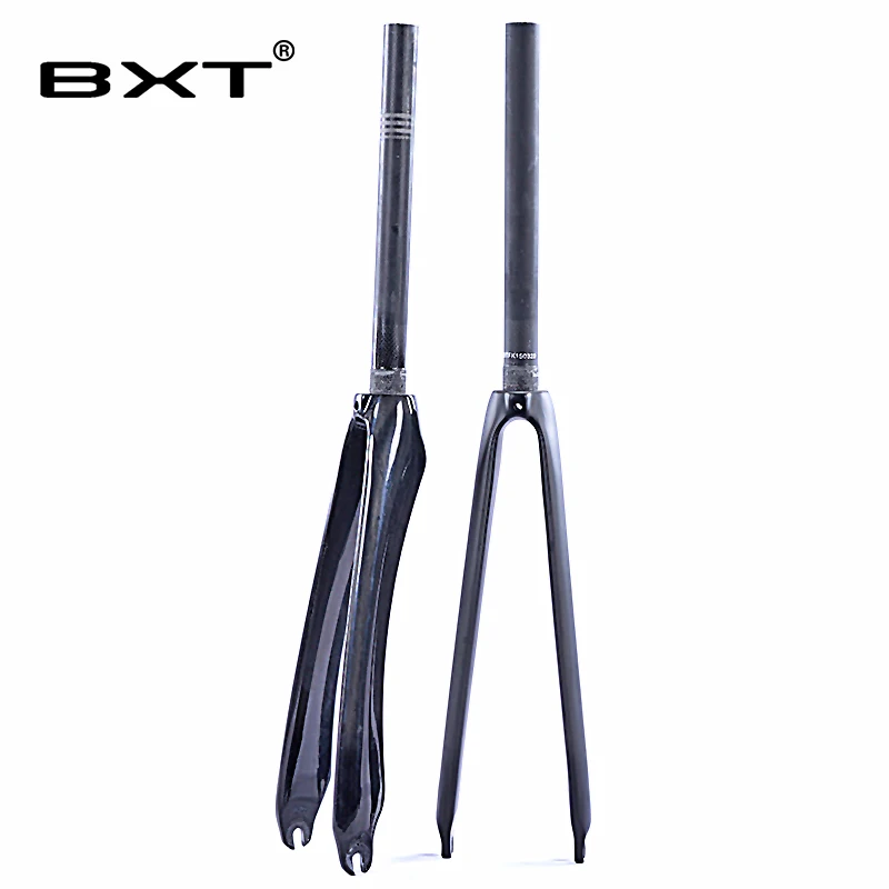 

700C Road bicycle fork UD 1-1/8 super light carbon fork V Brakes brand BXT road bike front fork matt/glossy free shipping