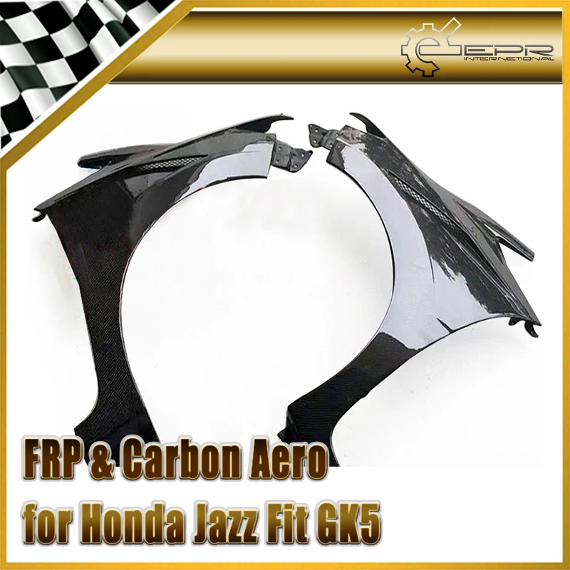 Автостайлинг для Honda Jazz Fit GK5 14-17 углеродное волокно Js-Style переднее вентилируемое