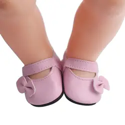 Кукла обувь аксессуары прекрасный розовый принцесса плоской подошве fit 43 см Детские куклы и 18 сапоги с меховой отделкой для девочек g9