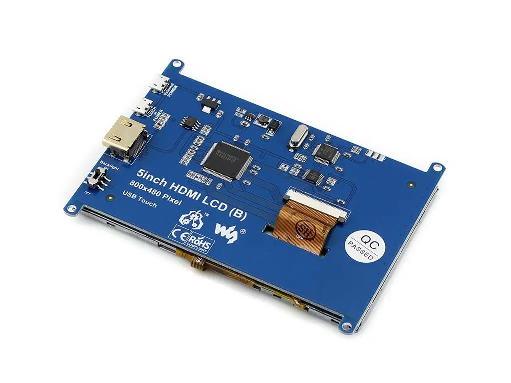5 дюймов Raspberry pi 3 сенсорный экран дисплея с сенсорным экраном ЖК-дисплей HDMI (B) интерфейс, поддерживает различные системы