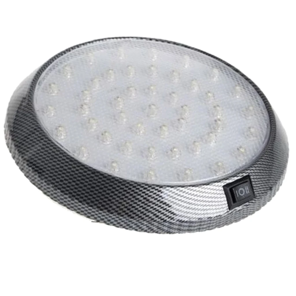 

Auto Car Interior White 46 LED Roof Light Reading Lamp Round with ON/OFF switch Beautiful