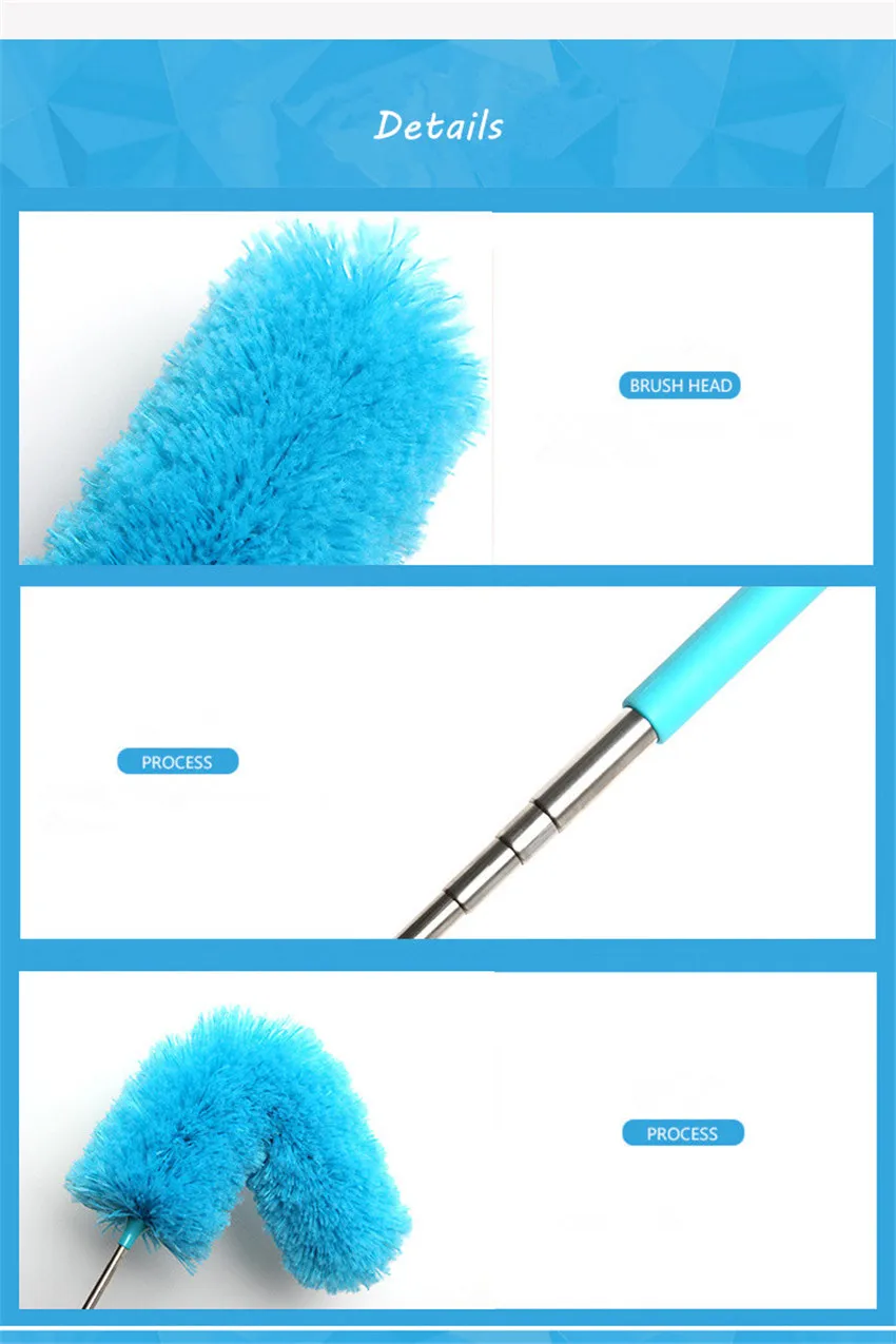 New Adjustable Microfiber Duster for home car Magic Brush Dust Clean Anti Static Sweeping Air Conditioning Furniture Cleaning
