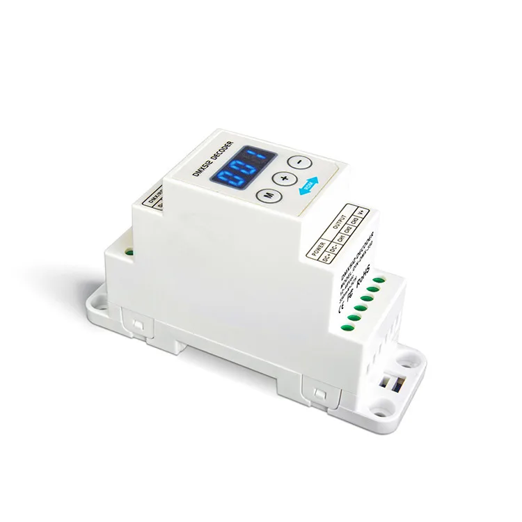 

DIN-DMX-350;3CH CC DMX/RDM Decoder;DC12-48V input;350mA CC*3CH output