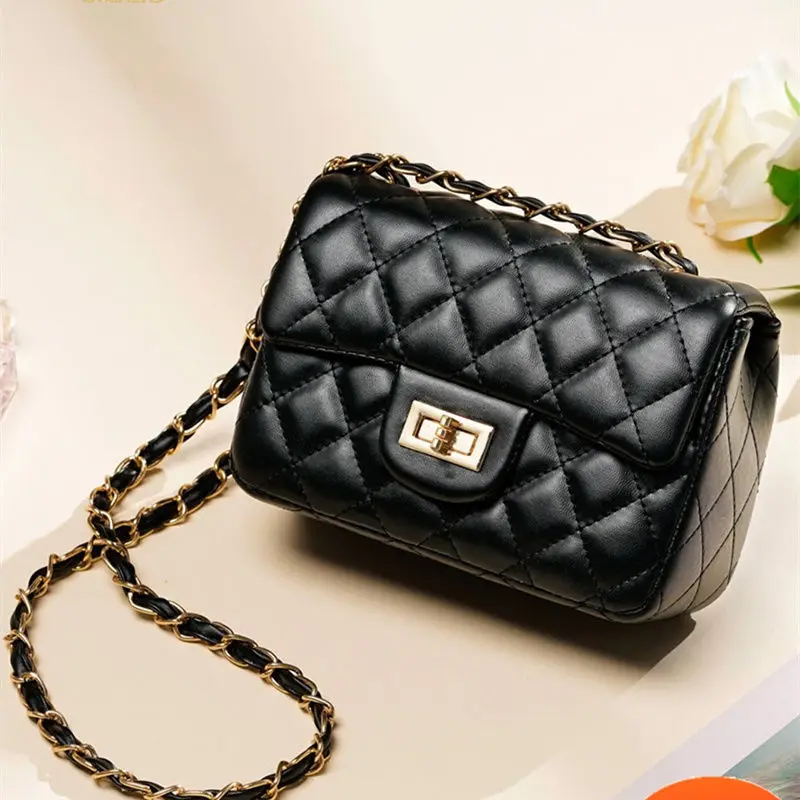 

Youbroer New Style Fashion Retro Small Bag with Chain Case, Single Shoulder Cross Bag Diamond Lattice