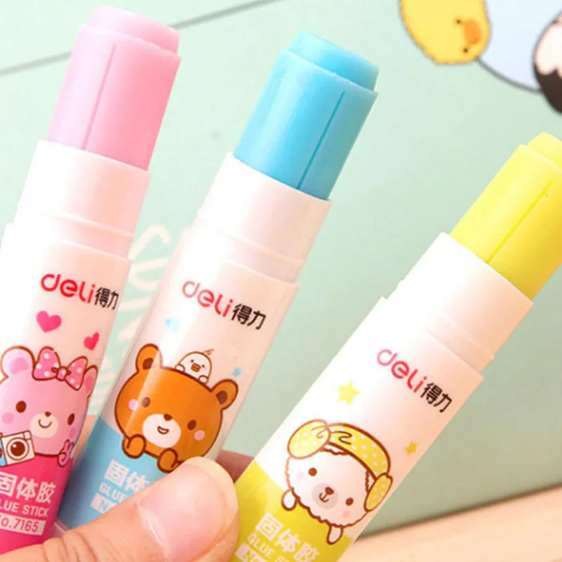 

Cartoon Bear Solid Glue Cute Kawai School Glue Stick For Kids Decoration Scrapbooking Photo Album Stationery Office Supplies