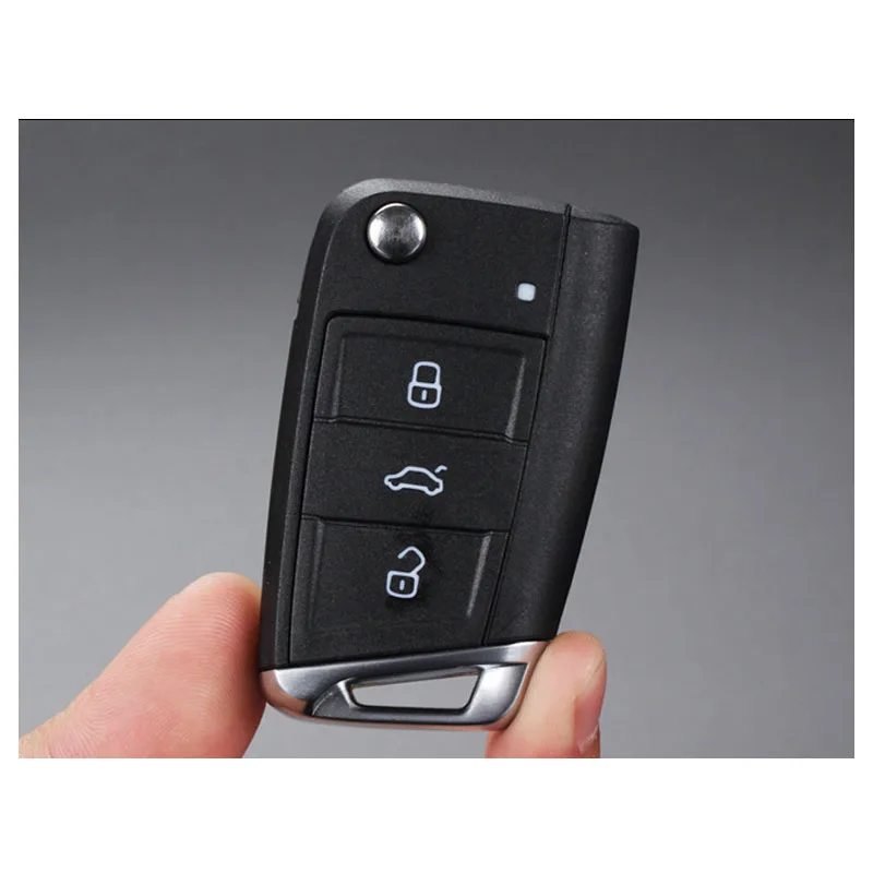 

Replacement FOB Folding Key Case Shell With Blade Cover Fit for VW Golf 7 MK7 Skoda Seat No Chip