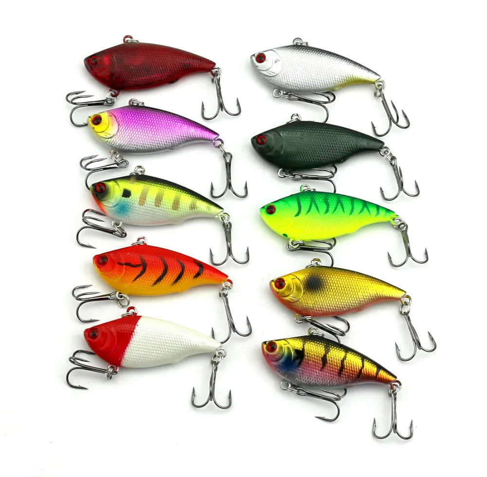 5pcs 6CM 10G game vibe fishing lure plastic hard bait carp fishing tackle pesca fish wobbler