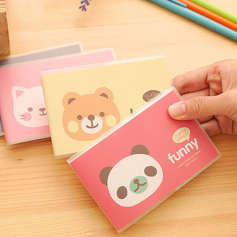 

Korean Lovely PVC cover Notebook Animal panda Stationery Notepad Office Supplies School Cute Filofax Diary Students