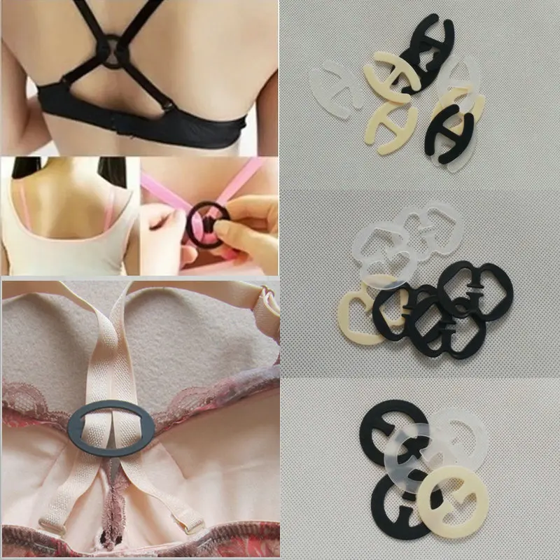 2017 Hot 20pcs Colorful Invisible Bra Buckle Clips Perfect Adjust