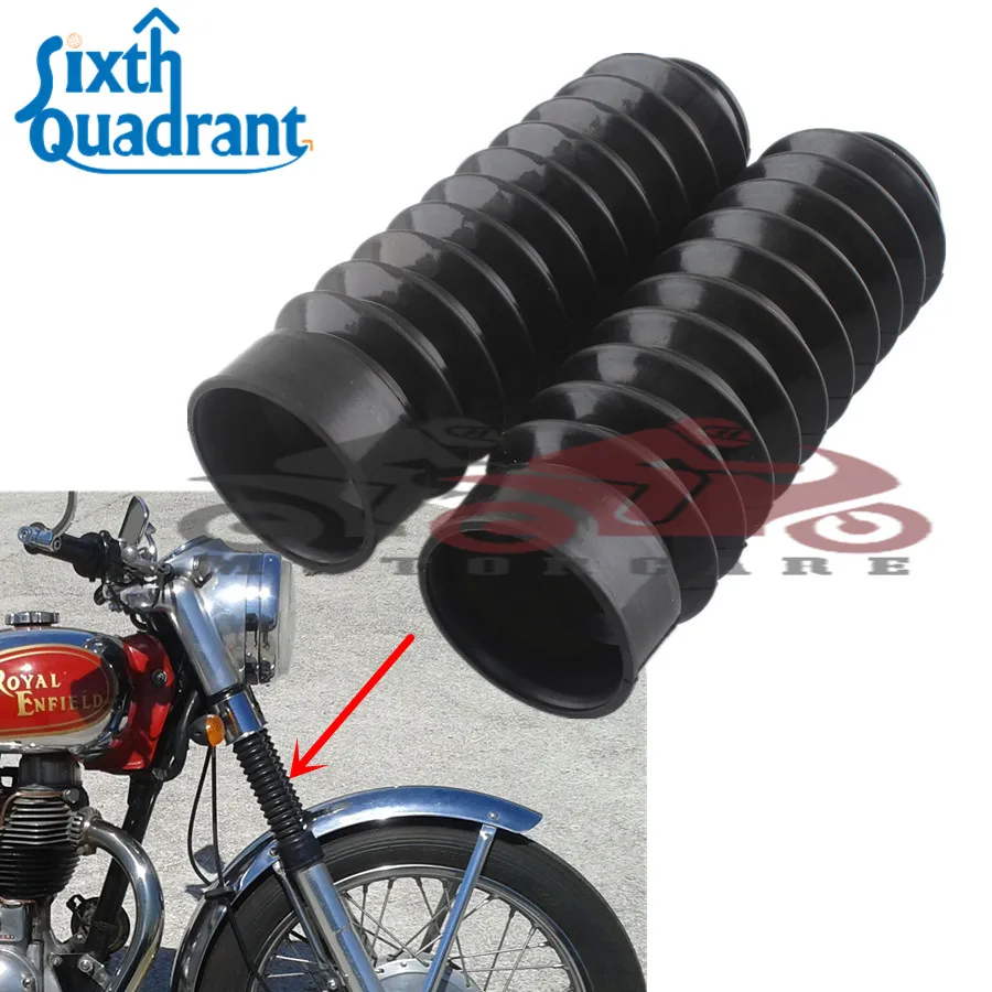 49mm Long Rubber Leg Tubes Guard Fork Cover Front Gaiters Gators Boot
