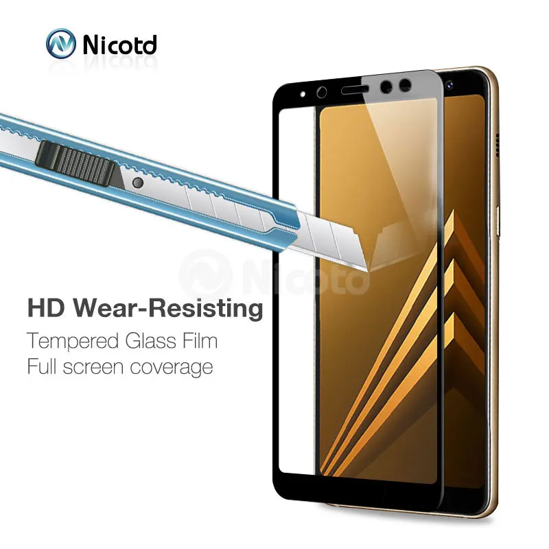 For Samsung Galaxy J4 J6 J8 A8 A6 Plus 2018 A3 A5 A7 2017 Full Cover Tempered Glass For Samsung A5 A7 A3 2017 Note4 Screen Film (5)