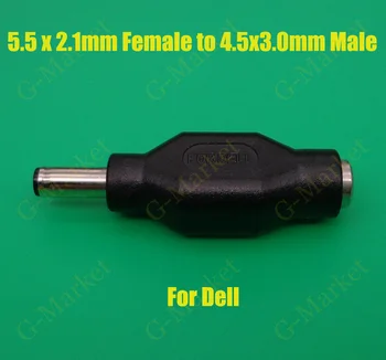 

10pcs Converter DC Power Adapter Jack 5.5x2.1mm Female to 4.5x3.0mm Male Extender Connector for Dell Envy Laptop Adapter