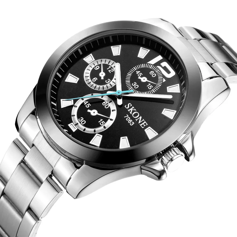 

Skone Hot Mens Watches Military Army Top Brand Luxury Sports Casual Waterproof Mens Watch Quartz Stainless Steel Man Wristwatch