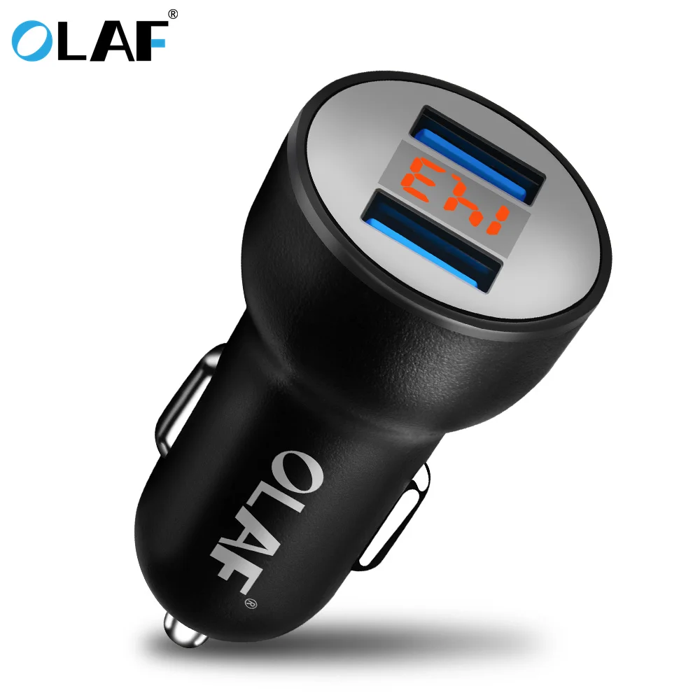 OLAF 5 V 3A USB Автомобильное зарядное устройство светодиодный экран Смарт