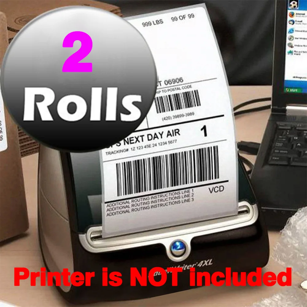 compatible dymo 1744907 extra large shipping postage 4 quot x 4 x 6 labels