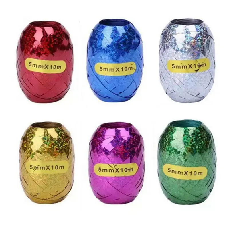 

XXPWJ New 6pcs/lot 5mm*10m Balloon Ribbons Holiday Party Wedding Decorations High Quality