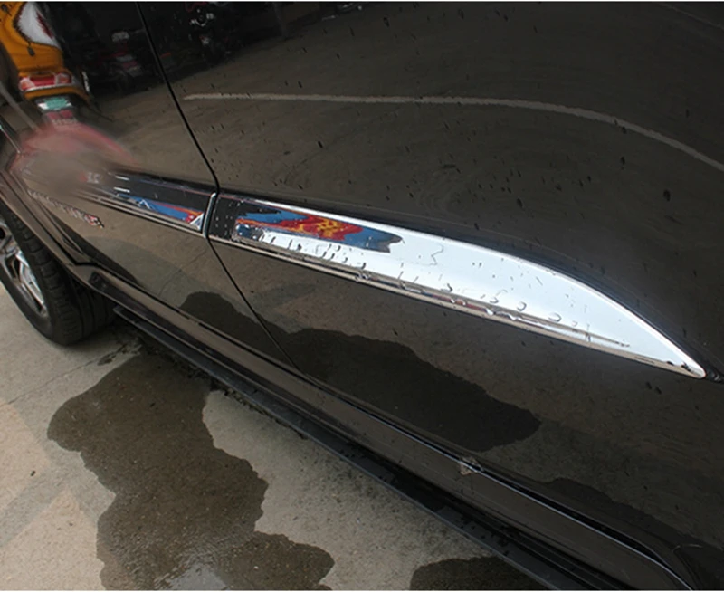 

For Jeep Grand Cherokee 2014 ABS Chrome Side Door Body Moulding Trim Molding Lid Strip Liner Protector Cover 4Pcs Car Styling