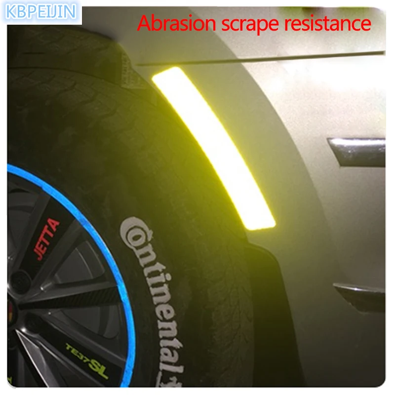 

2Pcs Car Reflective Strip Wheel Rim Eyebrow Protective Sticker for Land Rover discovery 2 3 4 freelander 1 2 defende accessories