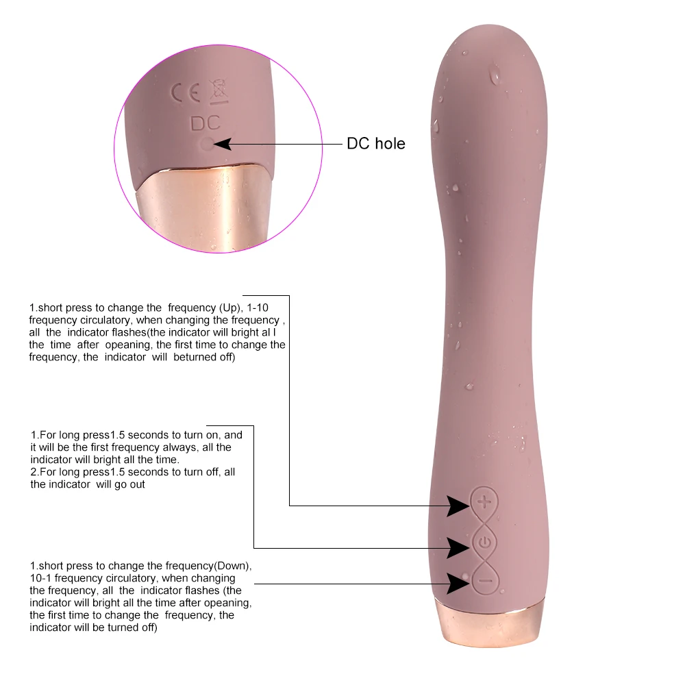 G Spot вибрирующий дилдо 10 скоростей USB зарядное устройство мощные вибраторы для