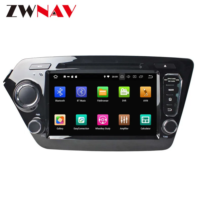 Perfect 2 Din Android 9.0 4+32GB IPS Screen Car DVD Player GPS Navigation For Kia K2 RIO 2010-2017 Car Radio Multimedia Headunit 5