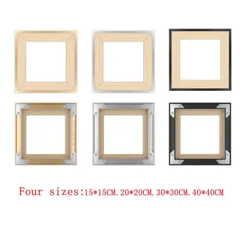 

DIY Wooden Square Photo Picture Frame For Oil Diamond Paintings Pictures Wall Art Multiple Sizes Home Decor