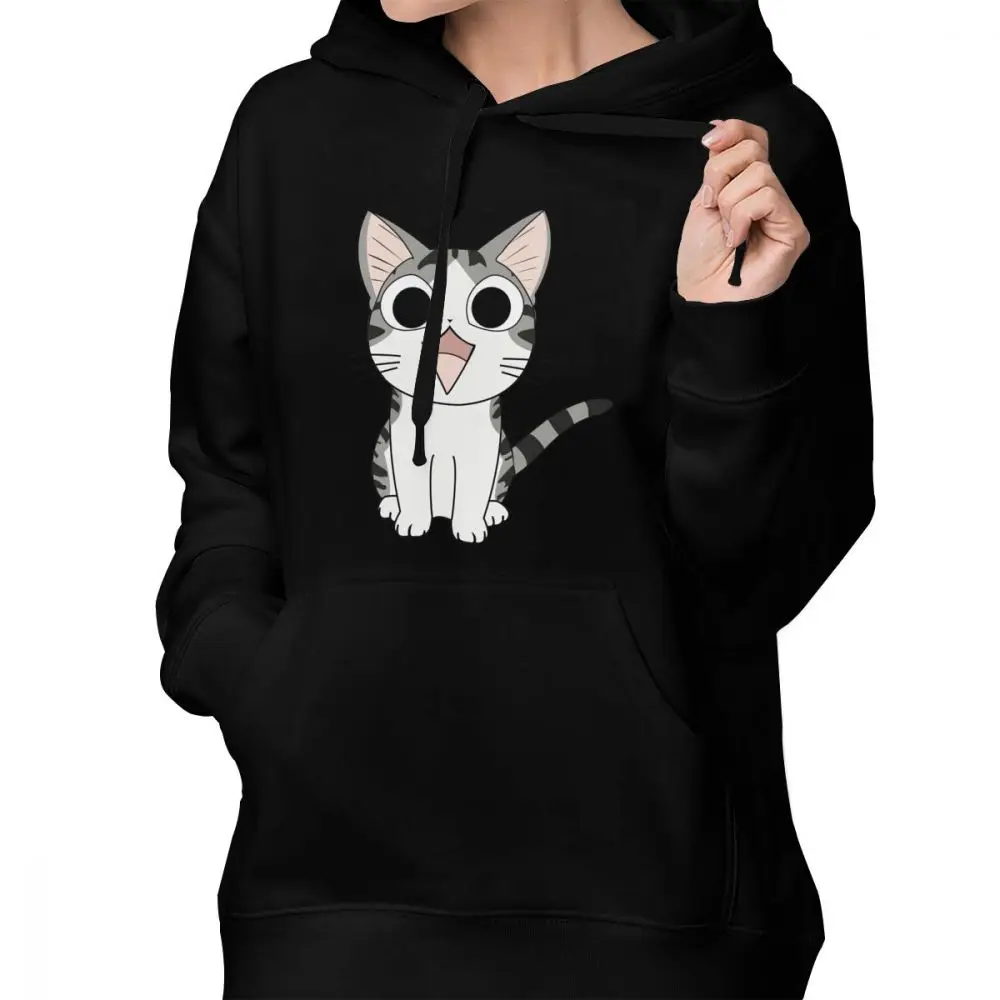  Japanese Cat Hoodie Chi The Cat Hoodies Cotton White Hoodies Women Trendy Over Sized Graphic Long S