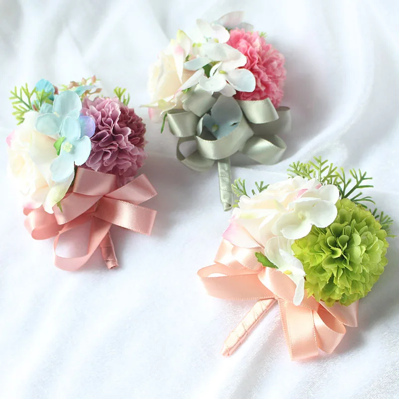 artificial flower wrist corsage (6)