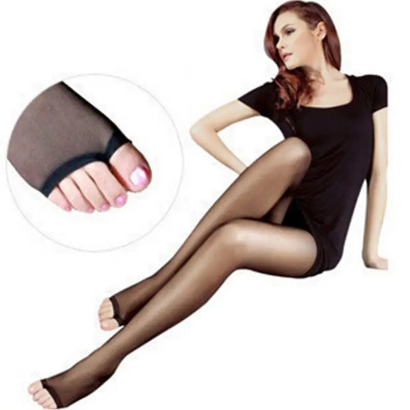 

Women Ladies Sexy Open Toe Sheer Ultra-Thin Tights Pantyhose Stockings