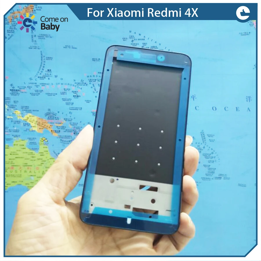 Для Xiaomi Redmi 4X Hongmi Передняя рамка Лицевая панель Корпус с клейкой наклейкой ЖК