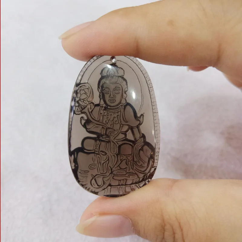 

Yu Xin Yuan Natural Obsidian Carved GuanYin Necklaces & Pendants with free Necklace Lucky Amulet Blessing women men Jewelry