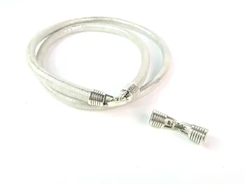 

10pcs For 7mm round Leather SuppliesSnap Clasp Zamak Antique Silver bracelet Components Screw thread P-162