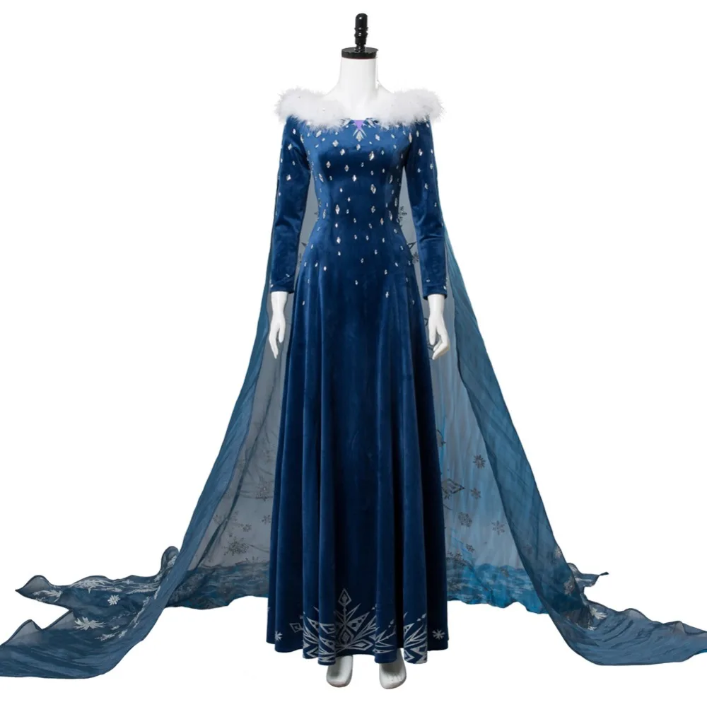 Платье принцессы Эльзы Олафа; костюм для косплея; костюм Эльзы для женщин и девочек; карнавальный костюм на Хэллоуин для взрослых