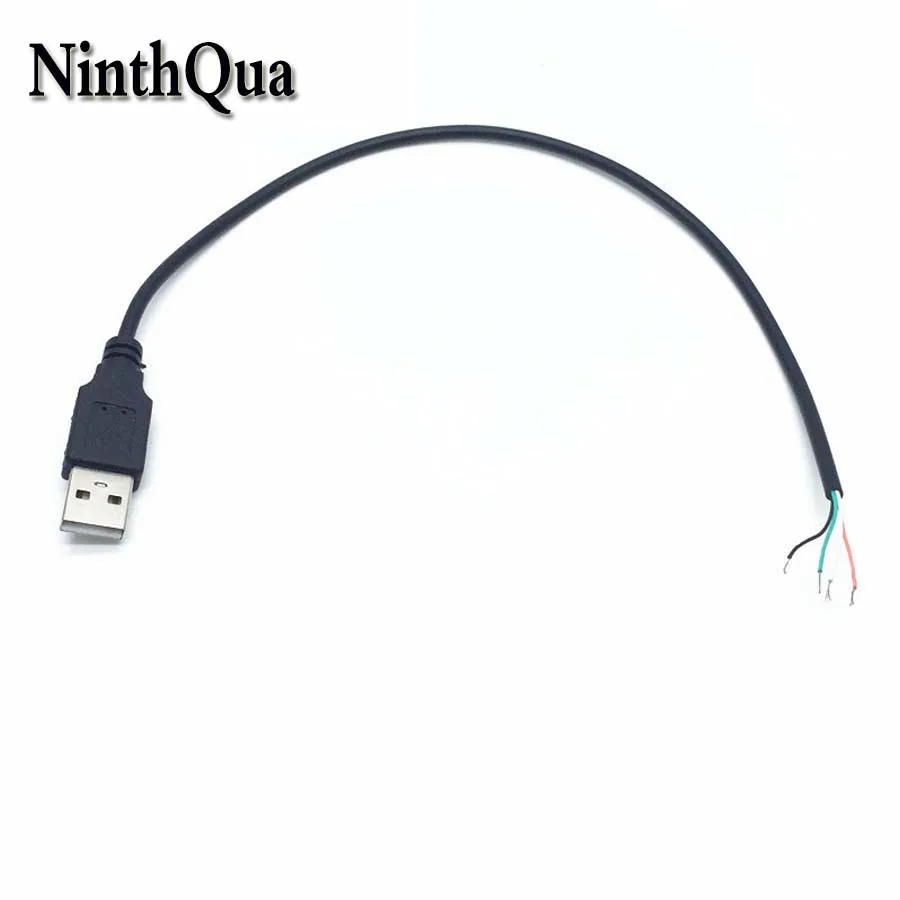 

1pcs USB 2.0 Type A Welding Type Male Plug Connectors with 30cm Cable for MP3 MP4 Phone