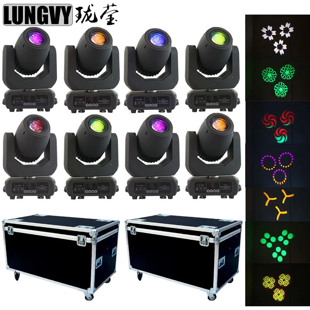 

Free Shipping 8pcs/lot Flightcase Packing 150W Gobo Spot Moving Head Light LCD Display DMX512 Stage Light