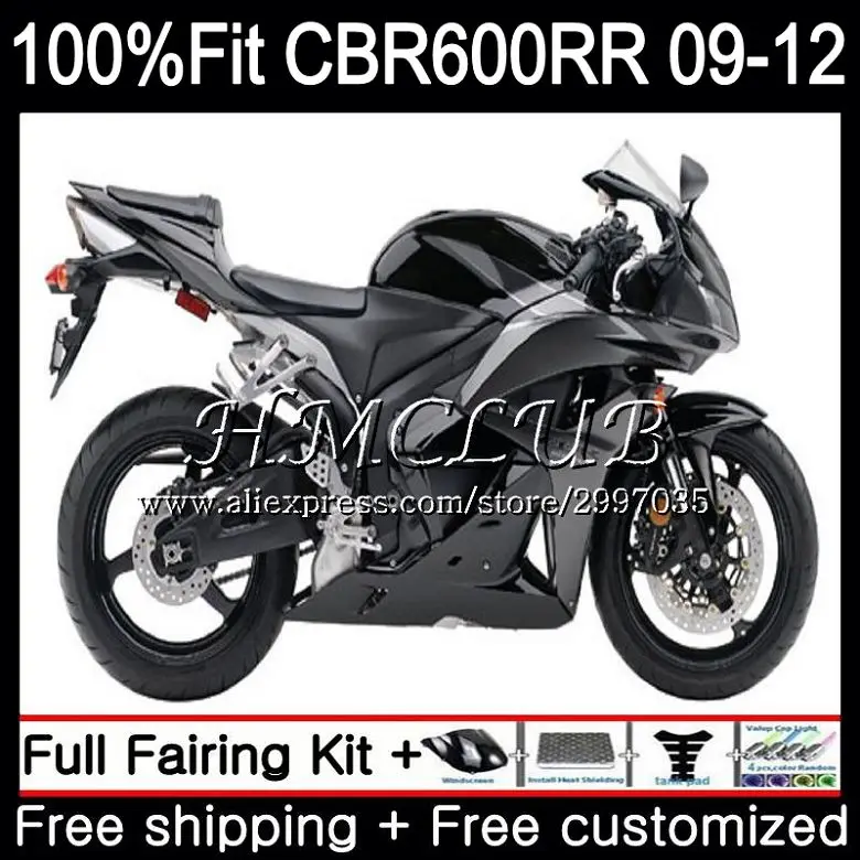 Инъекции для HONDA CBR 600RR CBR600RR глянцевый черный 2009 2010 2011 2012 82h5 CBR600 RR 600F5 600 F5 09 10 11 12