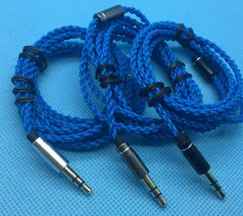 

5pcs 1.2m Finished 4*14 core soft 3.5mm Earphone audio DIY OFC wire cable For headphones earphone