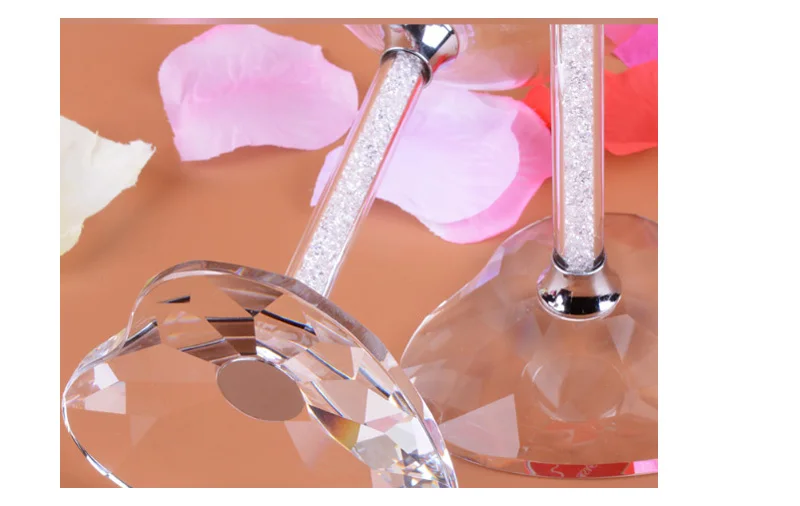 Роскошный креативный в форме сердца стеклянное украшение в виде алмаза чашка романтические прозрачные вечерние пивные стеклянные бокалы для вина свадебный домашний декор