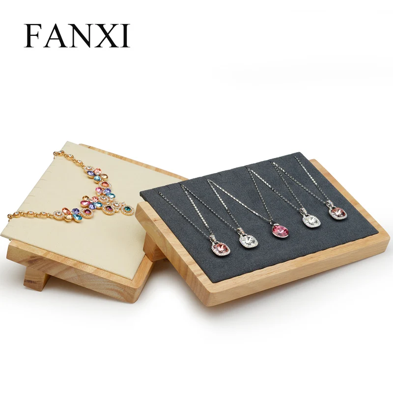 

FANXI 2018 new arrival cream-white jewelry necklace pendant display holder jewelry organizer shop showcase shelf
