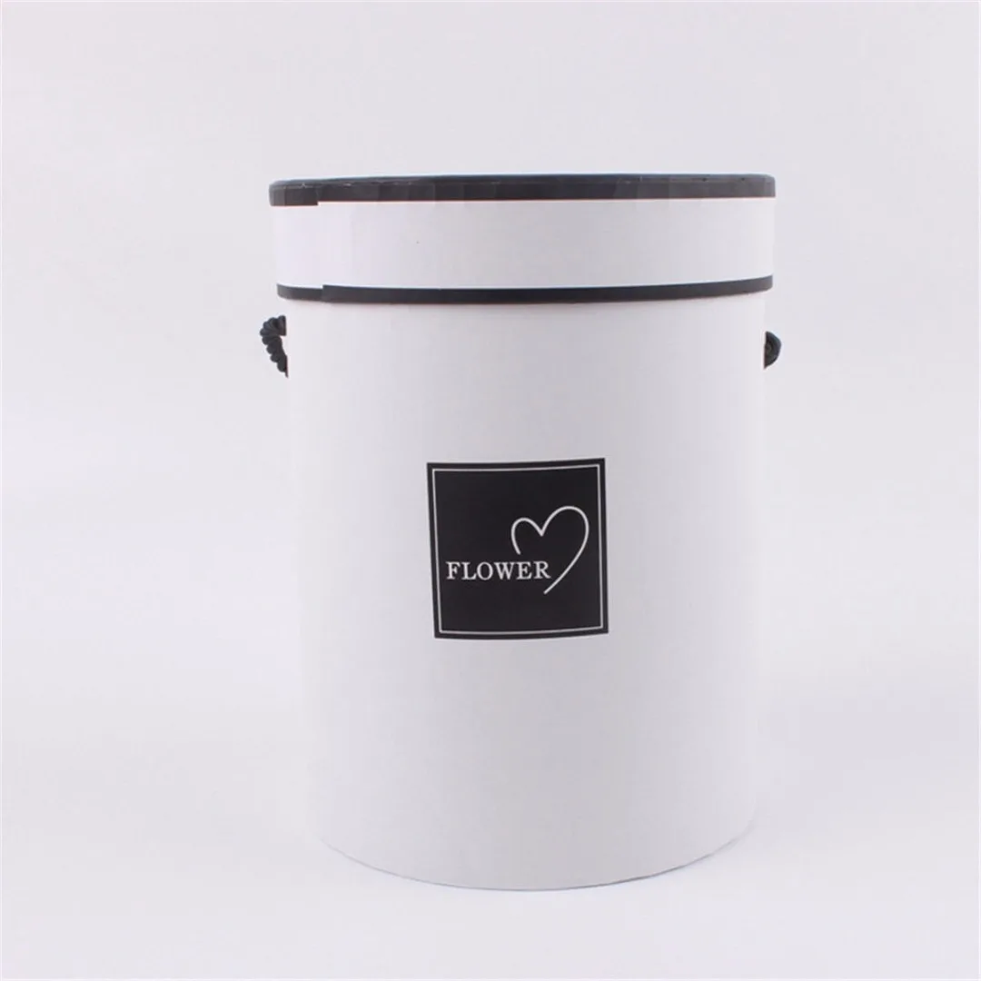 Newest Handheld Round Flower Bouquet Boxes Living Vases Florist Box Flower Plant Boxes 5 Colors