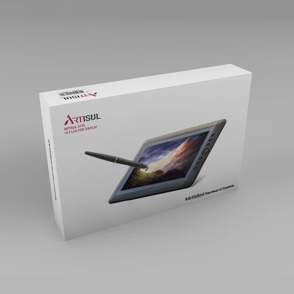 Artisul D13S графический планшет монитор 8192 уровней 13,3 дюймов ips цифровой графический планшет с экспресс-клавишами и циферблатом
