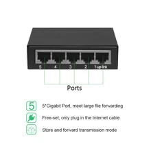 5 портовый сетевой гигабитный Ethernet коммутатор, 10/100/1000 Mpbs Ethernet сетевые переключатели, концентратор LAN, полный дуплексный, авто MDI/MDIX SW1005SE