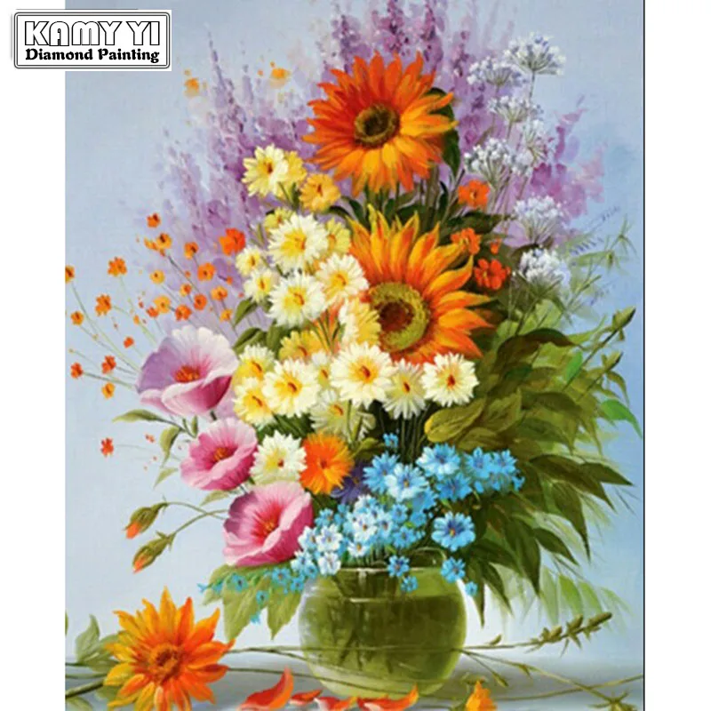 

5D DIY Diamond mosaic diamond embroidery All kinds of flowers mbroidered Cross Stitch Home decoration Gift