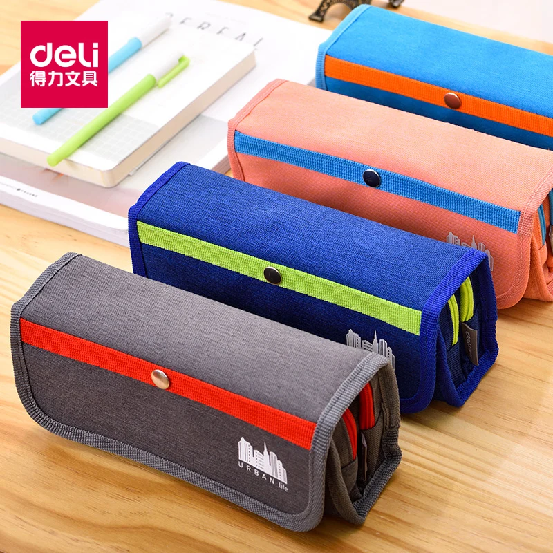 

Deli Pencil Bag Estuche Escolar Multifunctional Pen Case Double Layers and Large Capacity Stationery Storage Bag School Supplies